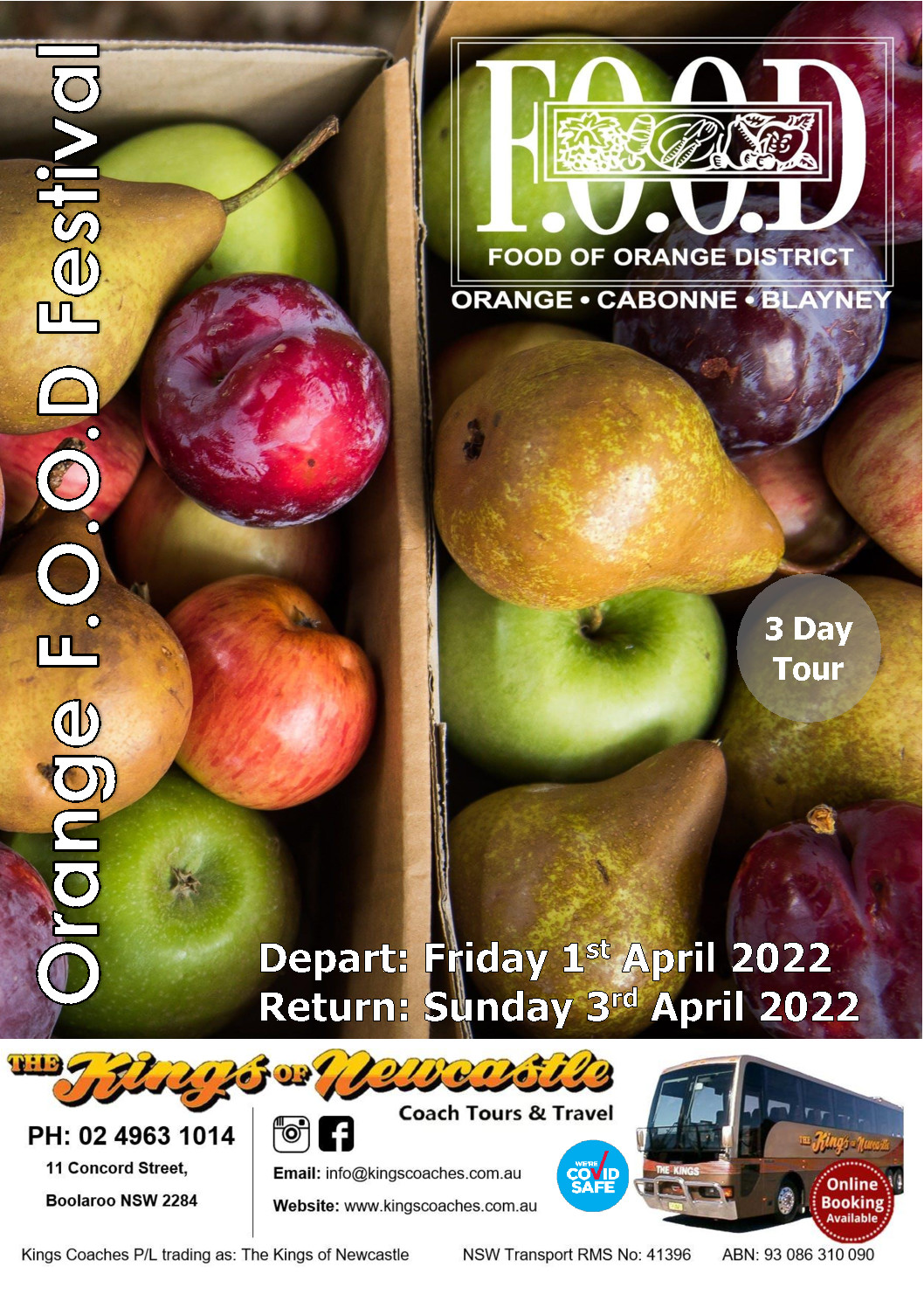 Orange Food Festival Itinerary Kings Coaches