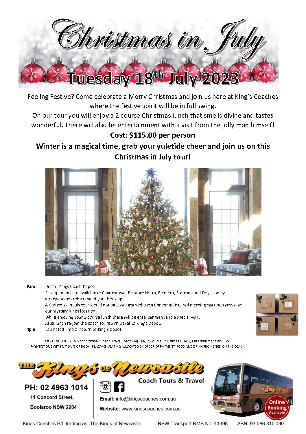 Christmas in July Lunch Kings Coaches