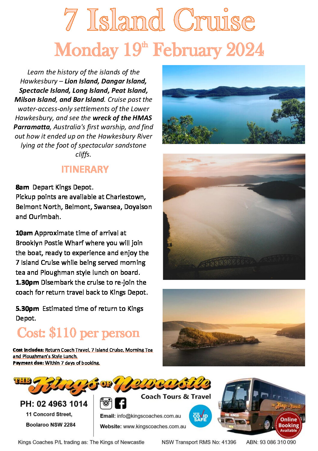 7 Island Cruise 2024 Itinerary Kings Coaches   7 Island Cruise 2024 Itinerary Pdf 